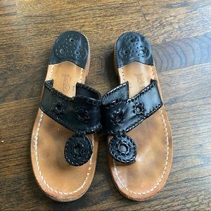 BLACK JACK ROGERS WOMANS 8 LEATHER SANDALS